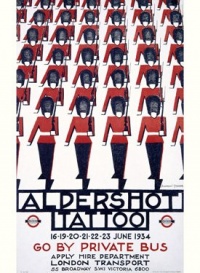 London Transport Aldershot Tattoo 12x16 Planked Wood Sign Wall Decor Art