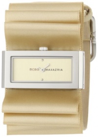 BCBGMAXAZRIA Women's BG6337 Analog Eclectic Plisse' Tan Dial Watch