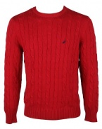 Nautica Mens Classic Cable Knit Long Sleeve Sweater