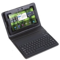 Wireless Bluetooth Keyboard Leather Case Cover with Stand for Blackberry Playbook 7 16GB, 32GB, 64GB