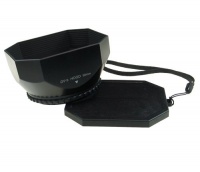 Mennon DV-s 58 Screw Mount 58mm Digital Video Camcorder Lens Hood with Cap, Black