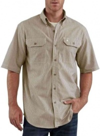 Carhartt Men's Short Sleeve Chambray Striped Shirt