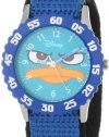 Disney Kids' W000157 Time Teacher Stainless Steel and Nylon Agent P Watch