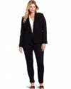 Anne Klein Women's Plus-Size Tuxedo Jacket, Black, 22W