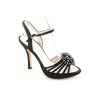 Caparros Zodiac Womens Size 6.5 Black Textile Dress Sandals Shoes New/Display