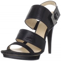 Calvin Klein Women's Adella Mini Square Platform Sandal,Black,10 M US