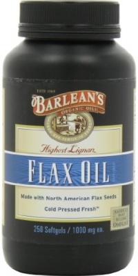 Barlean's Organic Oils High Lignan Flax Oil, 250 Count