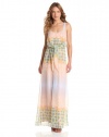 Jessica Simpson Women's Sleeveless Printed Maxi Dress, Ori Zinnia, 4