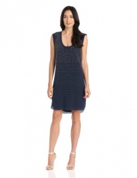 Rebecca Taylor Women's Stud Tank Dress, Navy/Silver, 6