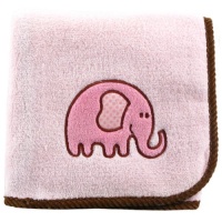 Luvable Friends Elephant Applique Fleece Blanket, Pink