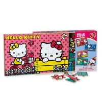 Hello Kitty 4 Wood Puzzles In Wooden Storage Box