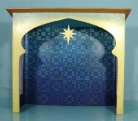 Jim Shore - Heartwood Creek - Blue Nativity Stable Creche by Enesco - 4007985