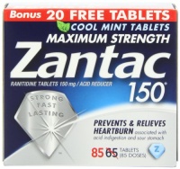 Zantac 150 Maximum Strength Tablets, Cool Mint, Bonus Pack, 85 Count