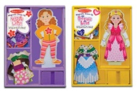 Melissa & Doug Princess Elsie and Maggie Leigh Magnetic Dress up Bundle