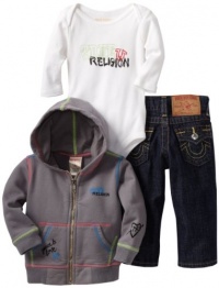 True Religion Baby-Girls Infant 3 Piece Gift Box Set, Seal, 12-18 Months