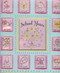 DELUXE PINK SCHOOL MEMORIES KEEPSAKE PHOTO ALBUM SCRAPBOOK Pre & K-12 - **FACTORY NEW**