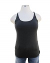 Eileen Fisher Graphite Gray Organic Cotton Long Cami Tank Shirrt