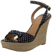 Ivanka Trump Women's Saffire2 Wedge Sandal,Navy Blue Polka Dot,9.5 M US