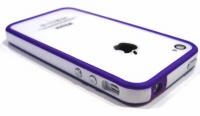 Chivel (TM) Indigo White Protector Bumper Frame Case Cover for Apple Verizon At&t Sprint iPhone 4 4S