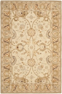 Safavieh Anatolia Collection AN558B Handmade Silver and Light Brown Hand-Spun Wool Area Rug, 8 Feet by 10 Feet