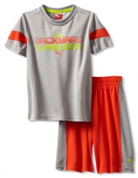 Puma - Kids Boys 2-7 Little Superstar Short Set, Grey, 5