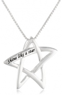 Sterling Silver Shine Like A Star Star Pendant Necklace, 18