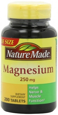 Nature Made Magnesium 250mg, 200 Tablets (Pack of 3)