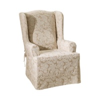 Sure Fit Scroll Wing Slipcover, Champagne