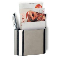 Amco Stainless Steel Magnetic Pocket Organizer with Note Pad and Pen