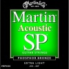 Martin MSP4000 SP Phosphor Bronze Acoustic Guitar Strings, Extra Light