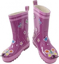 Kidorable Butterfly Rain Boot (Toddler/Little Kid), Purple, 5 M US Toddler