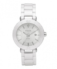 Fossil Women's CE1030 Ceramic Silver Dial Watch