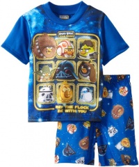 AME Boy's Force Flock Star Wars and Angry Birds 2 Piece Sleepwear Set