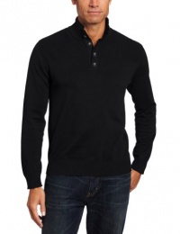 John Henry Men's Button Mock Sweater