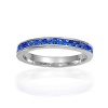 Bling Jewelry Sterling Silver September Blue Sapphire CZ Eternity Band Ring