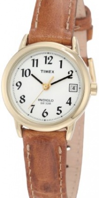 Timex Women's T2J761 Easy Reader Brown Leather Strap Watch