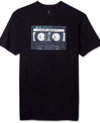 Check the tape. This graphic t-shirt from Rocawear rocks along with your casual tempo.