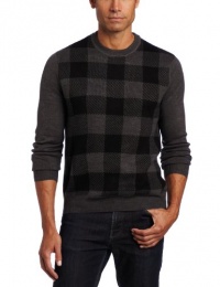 Dockers Men's Buffalo Plaid Crew Sweater