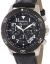 Invicta Men's 7345 Signature Chronograph Black Dial Black Leather Watch