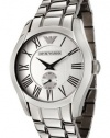 Emporio Armani Men's AR0647 Classic Stainless Steel Silver Dial Quartz Watch