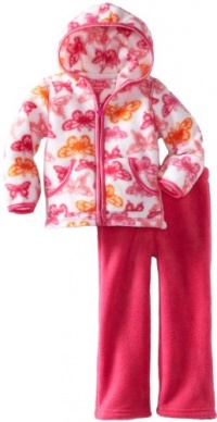 Young Hearts Baby-Girls Infant 2 Piece Butterfly Polar Fleece Jacket Set