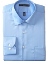 Geoffrey Beene Men's Fitted Sateen Dress Shirt, Blue, 16/32-33