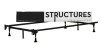 STRUCTURES by Malouf Heavy Duty 6-Leg LINENSPA Adjustable Metal Bed Frame with Glides Only - (Full, Twin)