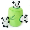 ZippyPaws Burrow Squeaky Hide and Seek Plush Dog Toy, Panda 'n Bamboo