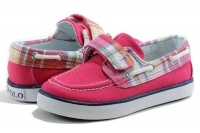 Polo Ralph Lauren Toddler Girl's Fashion Slip-On Sander EZ Boat Shoes (6T, Bright Blush)