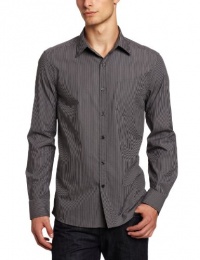 Kenneth Cole Men's Double Pocket Tonal Stripe Shirt