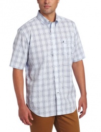 Nautica Men's Short Sleeve Medium Glenplaid Woven Shirt