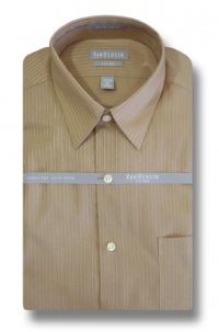 Van Heusen Men's Long Sleeve Satin Stripe Dress Shirt, Alabaster