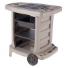 Suncast GC1500B Portable Outdoor Gardening Center with Interchangeable Shelves, Tool Storage And Utility Bin, Taupe