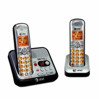 AT&T EL52200 DECT 6.0 Cordless Phone, Silver/Black, 2 Handsets